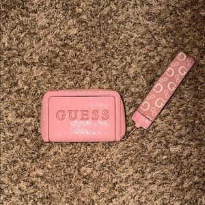 GUESS Blush Pink Key & Card Holder
